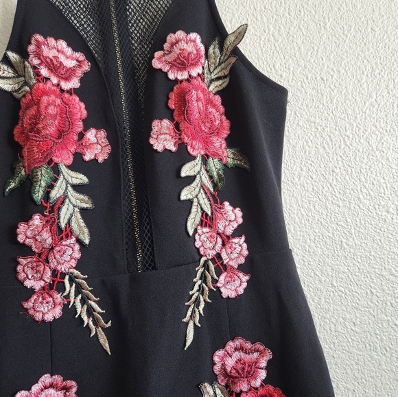 Forever21 Black Floral Sleeveless Dress - Picture 5 of 5